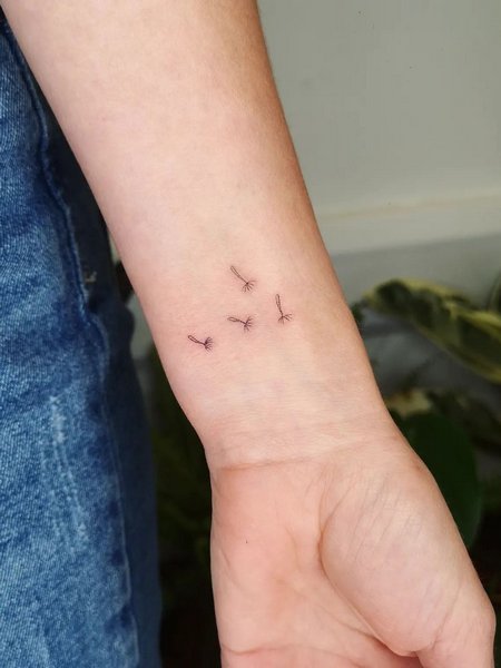 Dandelion Wrist Tattoo