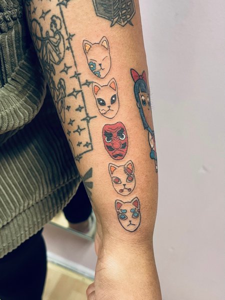 Demon Slayer Mask Tattoo