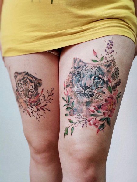 Female Tiger Tattoo