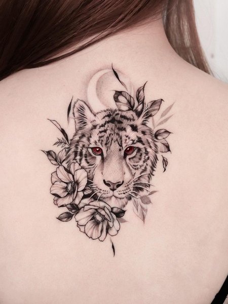 Feminine Tiger Tattoo