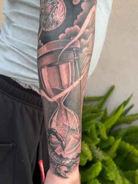 Forearm Hourglass Tattoo