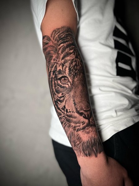 Forearm Tiger Tattoo