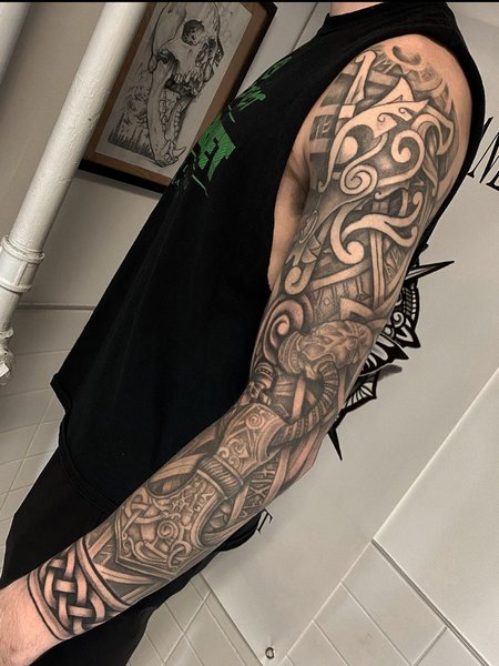 Full Sleeve Celtic Tattoo