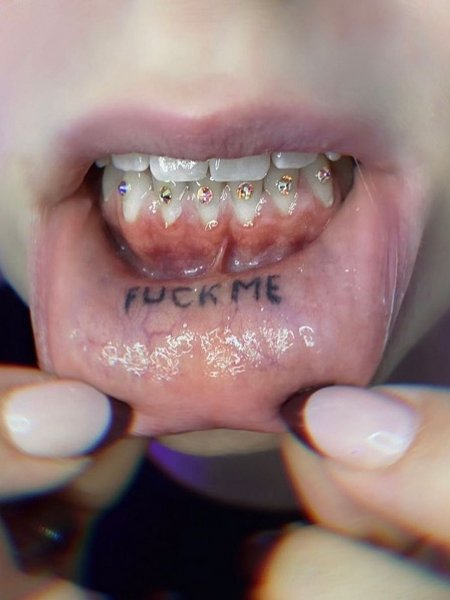 Funny Lip Tattoos