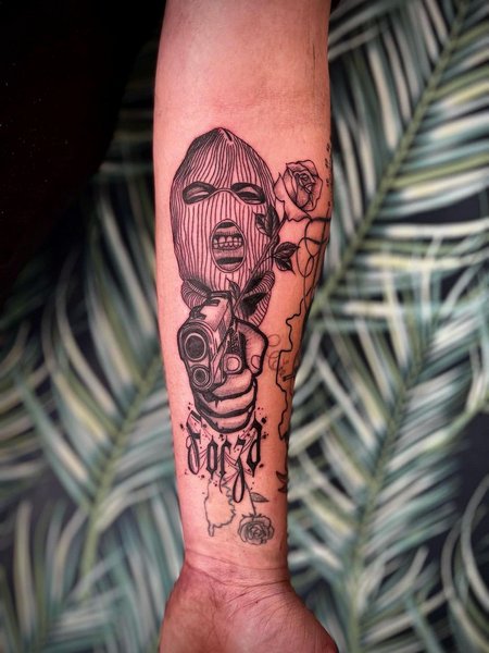 Gangster Gun Tattoo