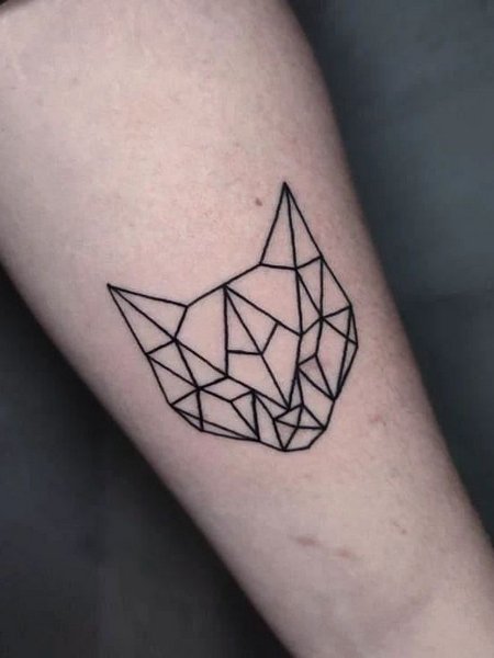 Geometric Cat Tattoos