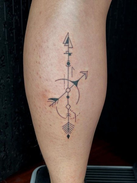 Geometric Sagittarius Tattoo