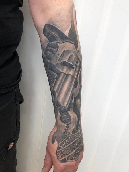 Gun Tattoo For Men