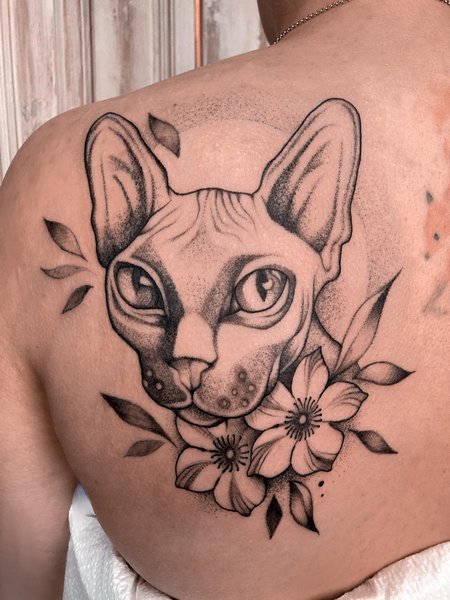 Hairless Cat Tattoo