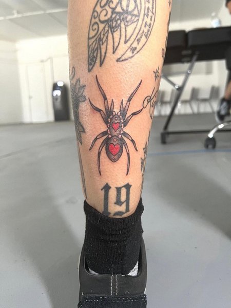 Heart Spider Tattoo