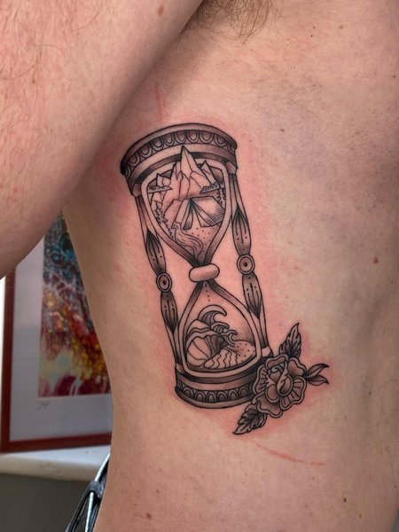 Hourglass Tattoo For Men