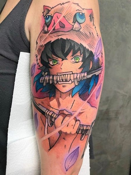 Inosuke Hashibira Demon Slayer Tattoo