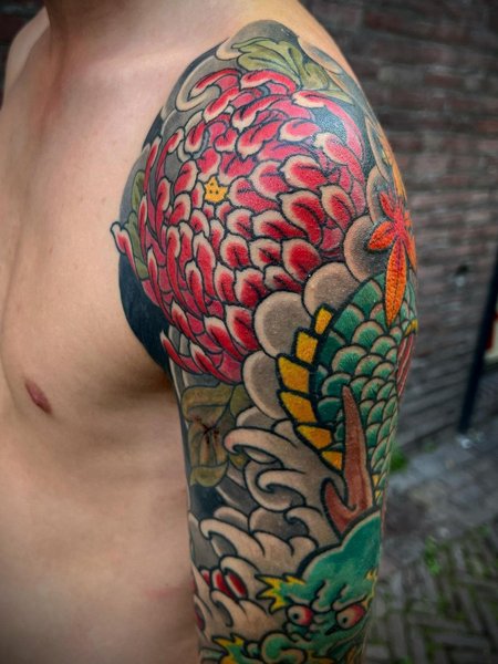 Japanese Chrysanthemum Tattoo