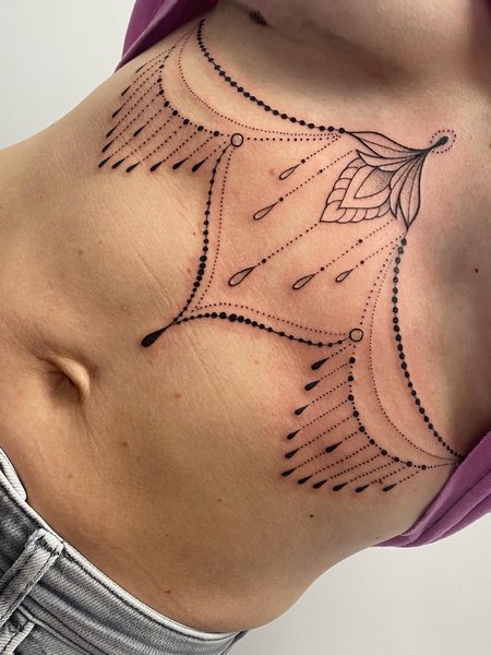 Lace Underboob Tattoos