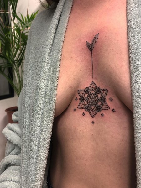 Mandala Underboob Tattoos