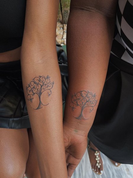 Matching Tree Of Life Tattoo