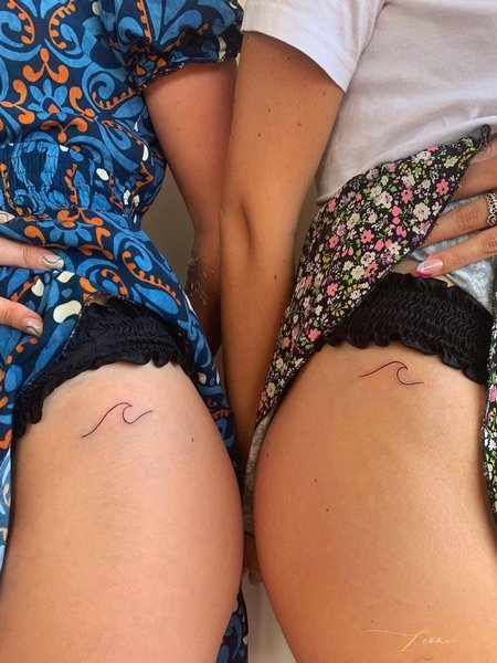 Matching Wave Tattoo