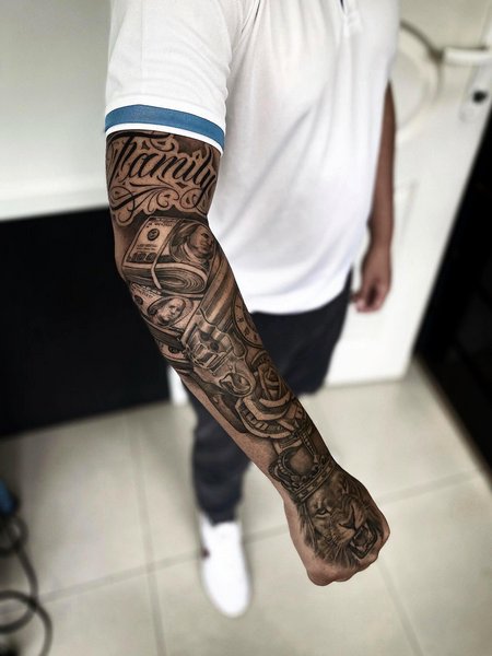 Meaningful Full Sleeve Tattoo
