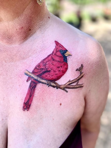 Memorial Red Cardinal Tattoo