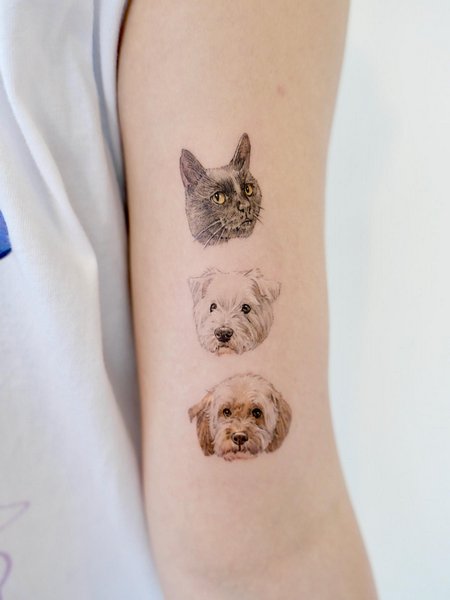 Minimalist Cat Tattoo