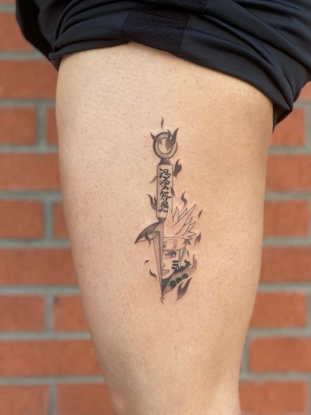 Minimalist Demon Slayer Tattoo