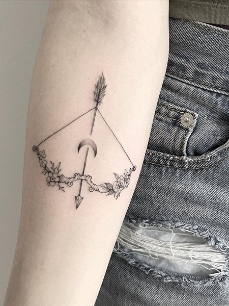 Minimalist Sagittarius Tattoo