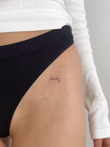 Minimalist Simple Hip Tattoo