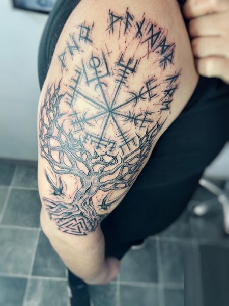Norse Tree Of Life Tattoo