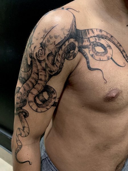 Octopus Tattoo Shoulder