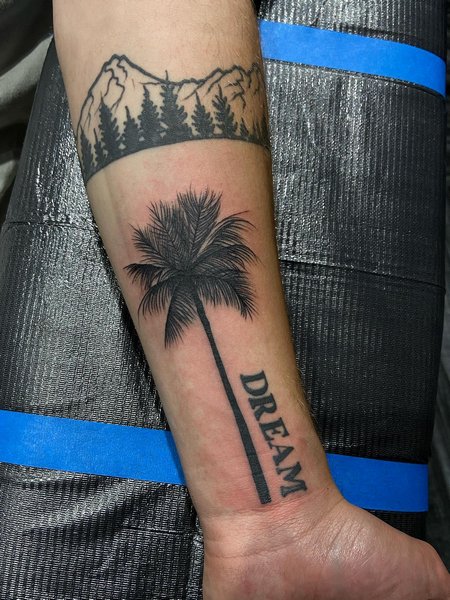 Palm Tree Tattoo For Men