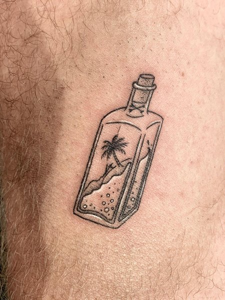Palm Tree in a Bottle