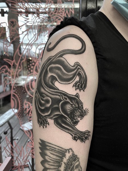 Panther Tattoo On Arm