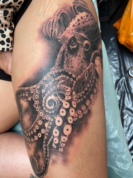 Realistic Octopus Tattoo