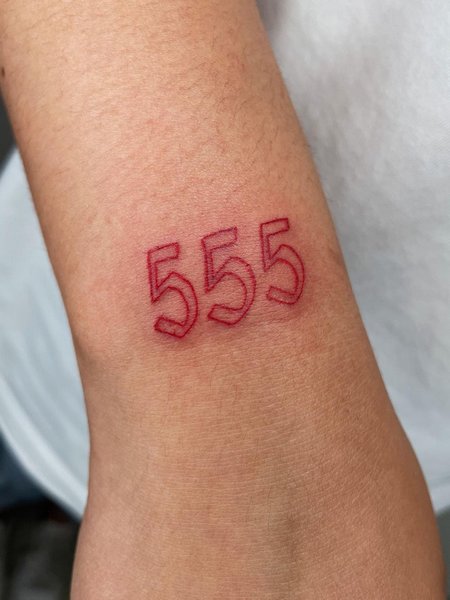 Red 555 Tattoo