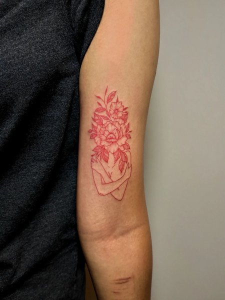 Red ink Self Love Tattoo