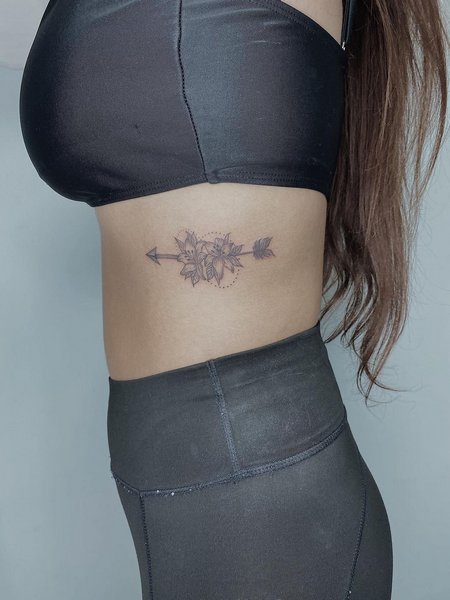 Sagittarius Tattoo On Rib