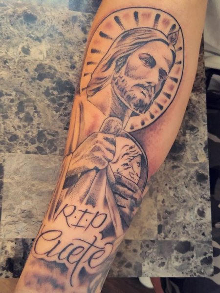 San Judas Tadeo Tattoo Design