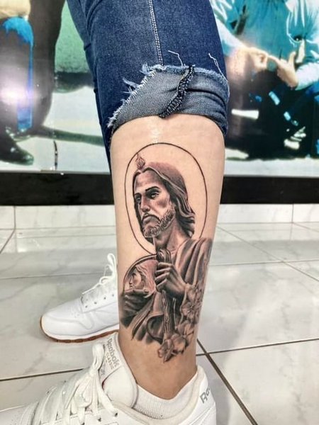 San Judas Tattoo For Women