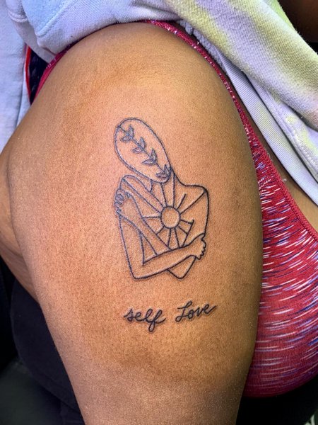 Self Love Tattoo On Shoulder