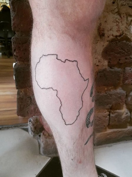 Shape Of Africa Tattoo