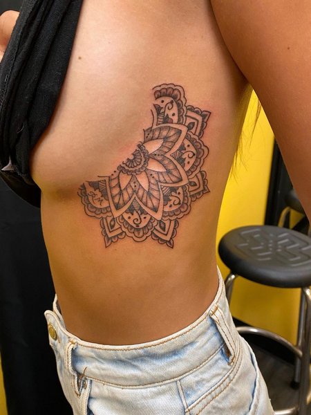 Side Boob Mandala Tattoo