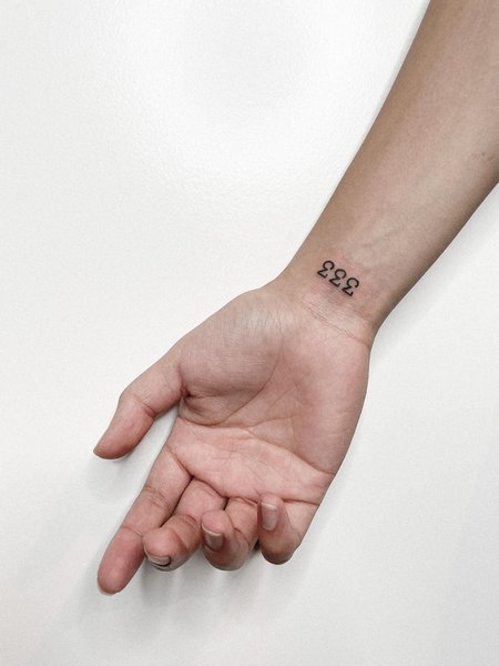 Simple 333 Tattoo