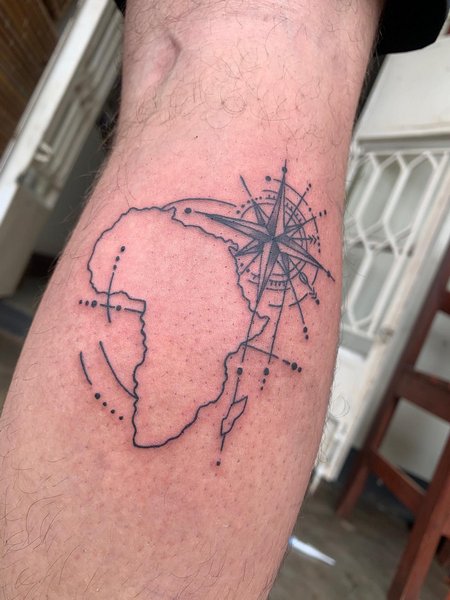Simple Africa Tattoo