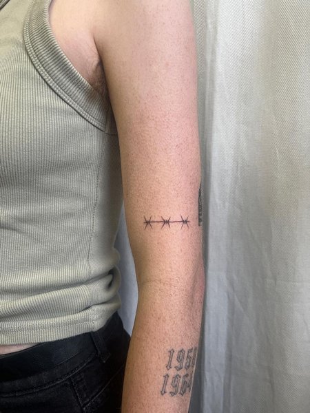 Simple Barbed Wire Tattoo