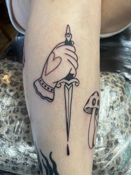Simple Dagger Tattoos