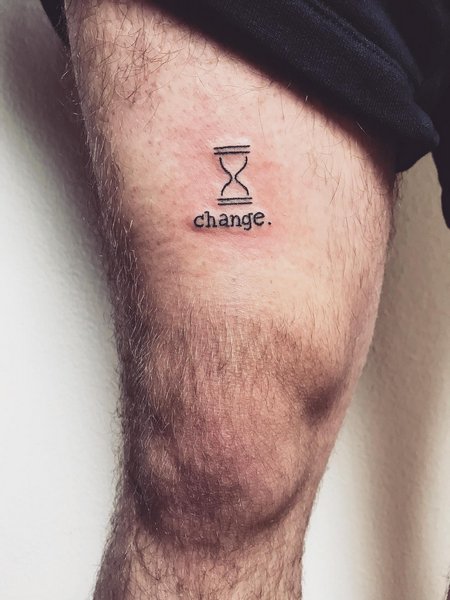 Simple Hourglass Tattoo