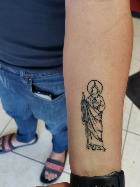 Simple San Judas Tattoo