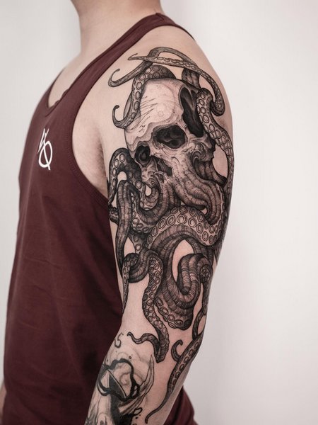 Skull Octopus Tattoo