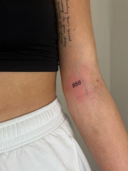 Small 888 Tattoo