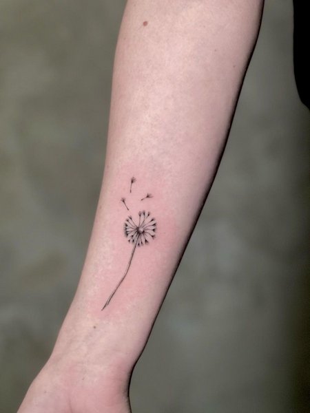 Small Dandelion Tattoo